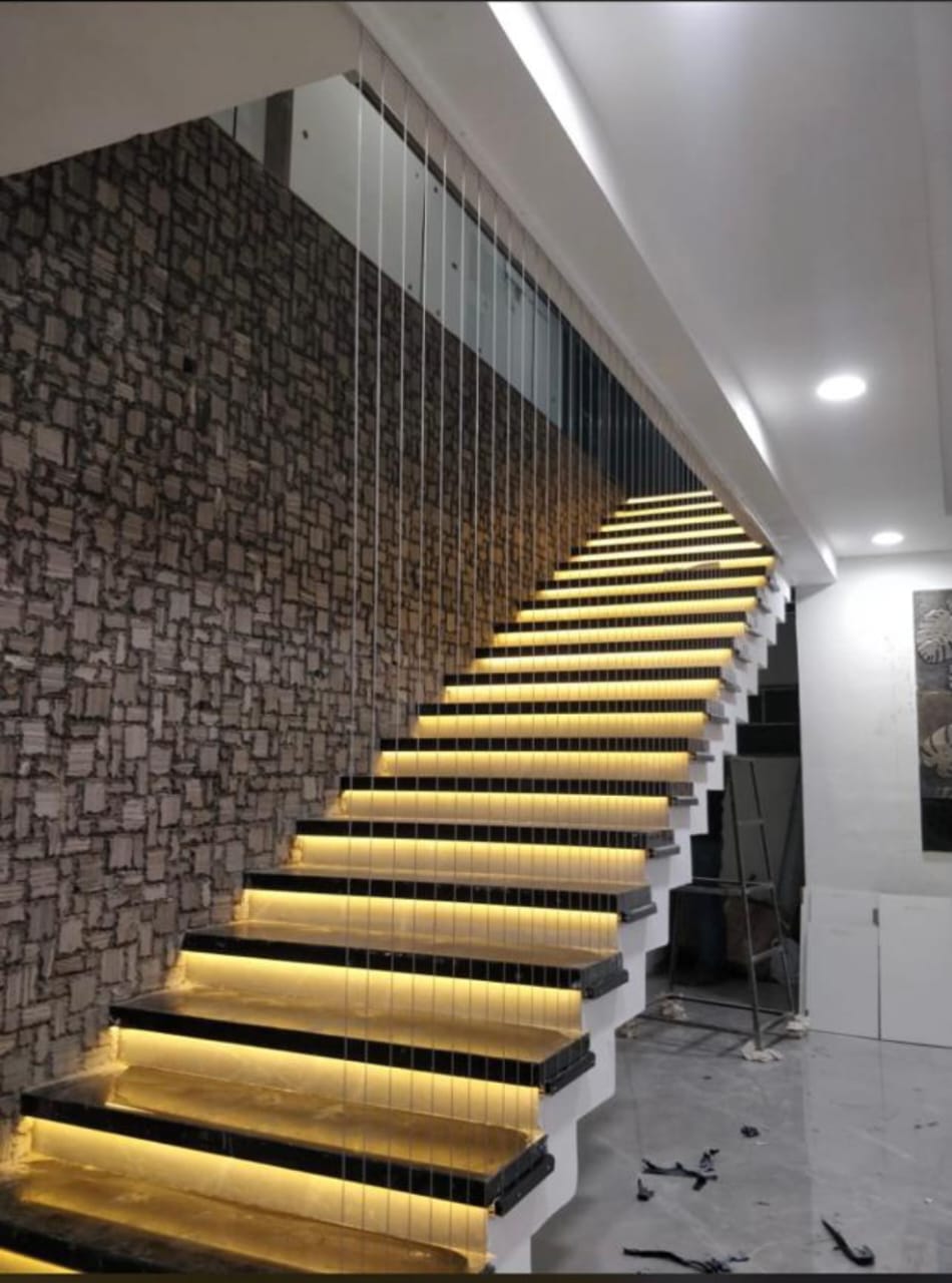 Invisible Grill Nets for Staircases